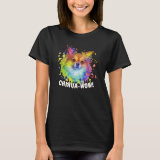 Chihuawow Animal Pun Chihuahua Animal Meme Chiwawa T-Shirt