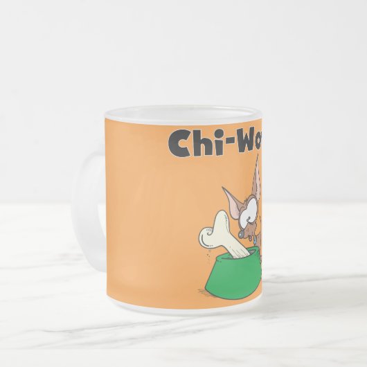 Chihuhua Chi-Wow T - Shirts und Geschenke Mattglastasse (Vorderseite Links)
