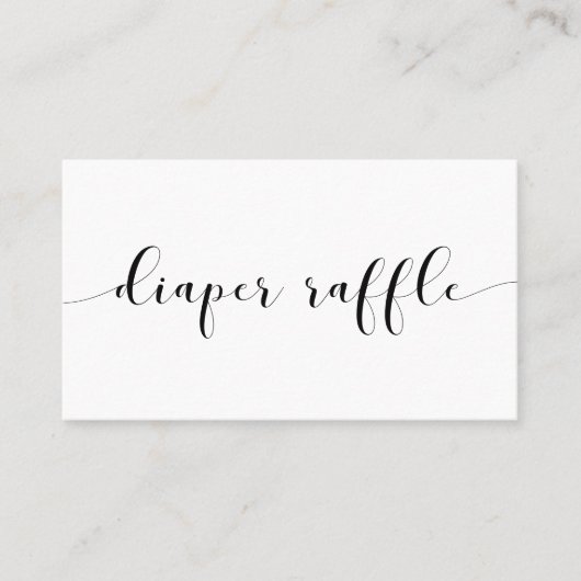 Chiic Baby Dusche Windel Gewinnspiel Visitenkarte (Vorderseite)