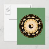 Chiinese Zodiac Wheel Postkarte (Vorne/Hinten)