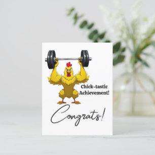 Chik-Tastic Abschluss Card, Funny Rooster Meme Postkarte