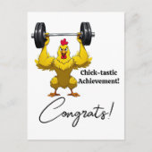 Chik-Tastic Abschluss Card, Funny Rooster Meme Postkarte (Vorderseite)