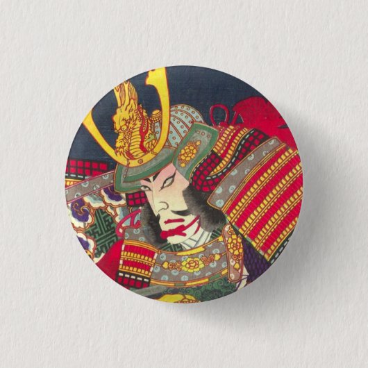 Chikanobu Samurai 4:5 Button (Vorderseite)