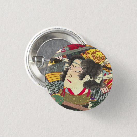 Chikanobu Samurai 5:5 Button (Vorne & Hinten)