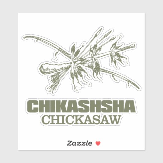 Chikashsha (Chickasaw) Aufkleber (Blatt)