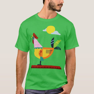 Chiken Geometric Design T-Shirt