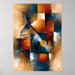 Chikuonki Vinyl-Schallplatte Abstrakte Kunst für d Poster