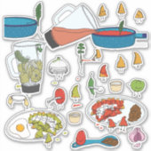 Chilaquiles getting ready aufkleber (Vorderseite)