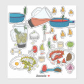 Chilaquiles getting ready aufkleber (Blatt)