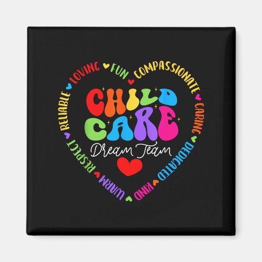 Chilare Dream Team Daycare Crew School Provider Te Magnet (Vorne)