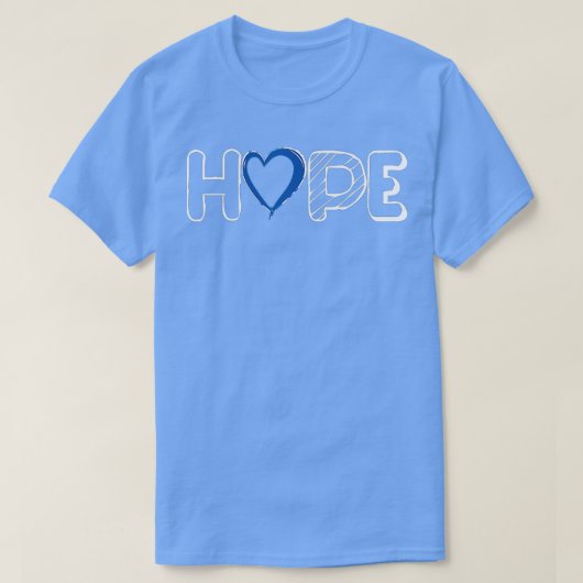 Child Abuse Awareness s Hope Blue Ribbon  T-Shirt (Design vorne)
