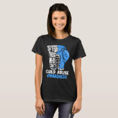 Child Abuse Prevention Awareness Boxing Gloves Blu T-Shirt (Vorne ganz)