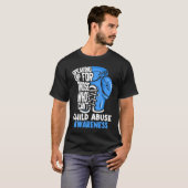Child Abuse Prevention Awareness Boxing Gloves Blu T-Shirt (Vorne ganz)