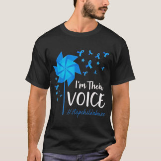 Child Abuse Prevention Awareness I'm Their Voice P T-Shirt