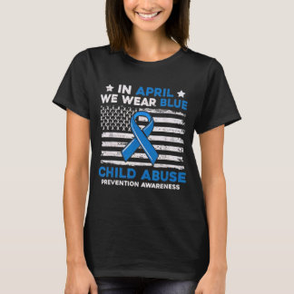Child Abuse Prevention Flag Child Abuse Awareness  T-Shirt