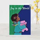 Child and Christmas Star Karte (Gelbe Blume)