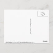 Child Braiding Crown von Bouguereau Postkarte (Rückseite)