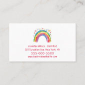 Child Daycare Childcare Service Rainbow Visitenkarte (Rückseite)