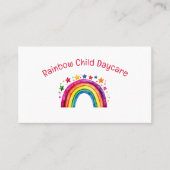 Child Daycare Childcare Service Rainbow Visitenkarte (Vorderseite)