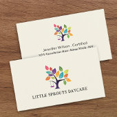 Child Daycare Childcare Service Tree Logo Visitenkarte