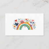 Child Daycare Rainbow Childcare Center Service Visitenkarte (Rückseite)