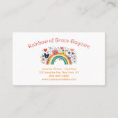 Child Daycare Rainbow Childcare Center Service Visitenkarte (Vorderseite)