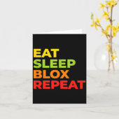 Child Eat Sleep Blox Repeat - Kids Gaming Slogan F Karte (Gelbe Blume)