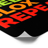 Child Eat Sleep Blox Repeat - Kids Gaming Slogan F Poster (Ecke)