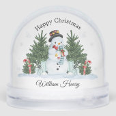 Child Festive Snowman Scene Snow Globe Gift Schneekugeln (Rückseite)