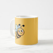 Child-Friendly Bee Mascot with Dotted Trail Kaffeetasse (Vorderseite Links)