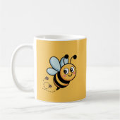 Child-Friendly Bee Mascot with Dotted Trail Kaffeetasse (Links)