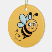 Child-Friendly Bee Mascot with Dotted Trail Keramik Ornament (Links)