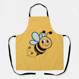 Child-Friendly Bee Mascot with Dotted Trail Schürze