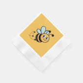 Child-Friendly Bee Mascot with Dotted Trail Serviette (Ecke)