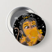 Child Hanuman Button (Vorne & Hinten)