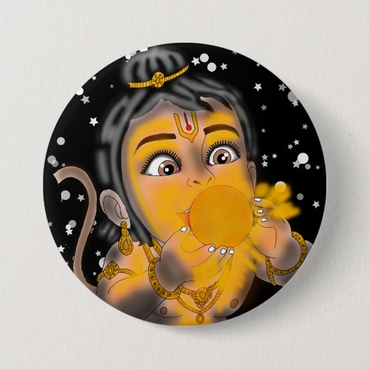 Child Hanuman Button (Vorderseite)