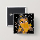 Child Hanuman Knopf Button (Vorne & Hinten)