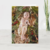 Child in Manger Christmas Card Karte (Vorderseite)