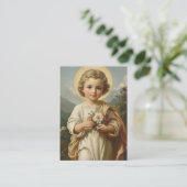 Child Jesus Scripting Verse Vintag Begleitkarte (Stehend Vorderseite)