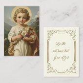 Child Jesus Scripting Verse Vintag Begleitkarte (Vorne/Hinten)
