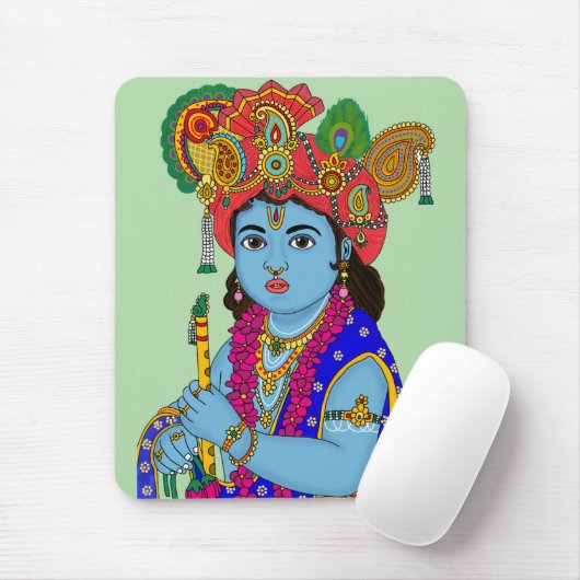 Child Krishna Mouse Pad Mousepad (Mit Mouse)