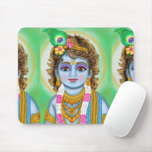 Child Krishna Mouse Pad Mousepad (Mit Mouse)
