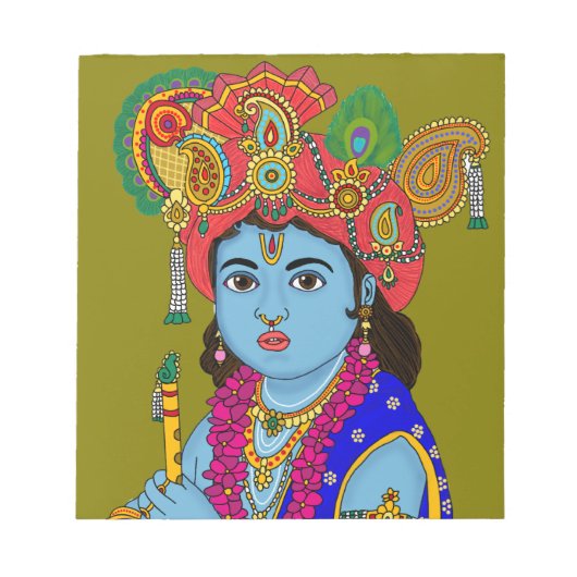 Child Krishna Schreibwaren Notizblock (Vorderseite)