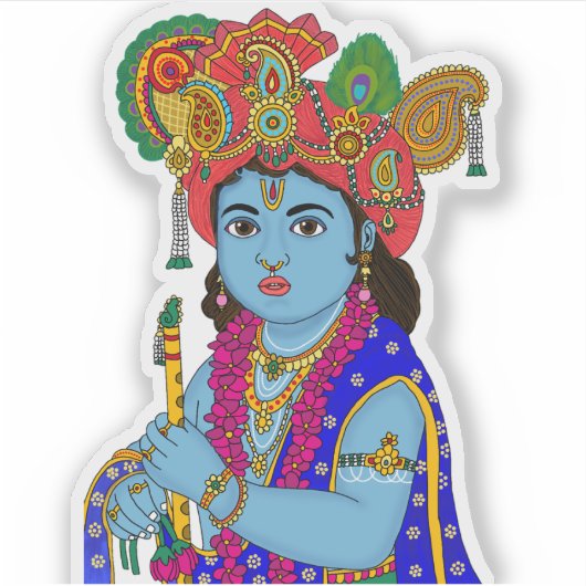 Child Krishna Sticker (Vorderseite)