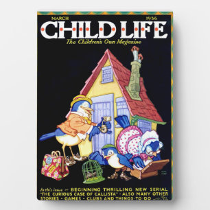 "Child Life" Vintage-Cover 1936. Fotoplatte