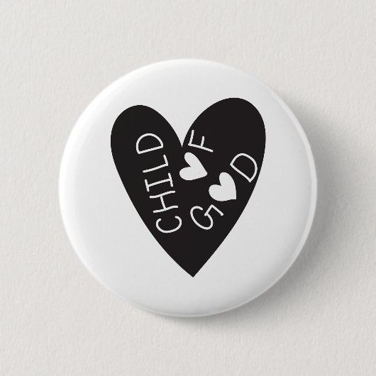 Child of God Black Heart Button (Vorderseite)