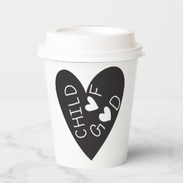 Child of God Black Heart Pappbecher