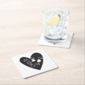 Child of God Black Heart Rechteckiger Pappuntersetzer (Vor Ort)