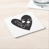 Child of God Black Heart Rechteckiger Pappuntersetzer (angewinkelt)