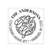 Child Of God Christian Bible Return Address Gummistempel (Prägung)